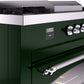 ILVE Nostalgie II 60" Dual Fuel Propane Gas Range in Emerald Green with Chrome Trim, UP60FSNMPEGCLP