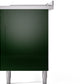 ILVE Nostalgie II 60" Dual Fuel Propane Gas Range in Emerald Green with Chrome Trim, UP60FSNMPEGCLP