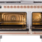 ILVE Nostalgie II 48" Dual Fuel Propane Gas Range in Antique White with Copper Trim, UP48FNMPAWPLP