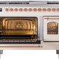ILVE Nostalgie II 48" Dual Fuel Propane Gas Range in Antique White with Copper Trim, UP48FNMPAWPLP
