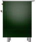 ILVE Nostalgie II 36" Induction Range with Element Stove and Electric Oven in Emerald Green with Copper Trim, UPI366NMPEGP