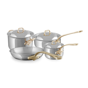 Mauviel 1830 M'COOK B 5-Ply 7-Piece Cookware Set With Brass Handles