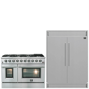 FORNO Appliance Package - 48" Gas Range and 60" Refrigerator, FBDL-005-01CAUS