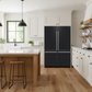FORNO Espresso Milano 62" 34.4 cu. ft. Side-By-Side Refrigerator with Ice Maker in Black with Stainless Steel Accents, FFFFD1787-60BLK