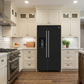 FORNO Espresso Salerno 36" 20 cu. ft. Side-By-Side Refrigerator with Water and Ice Dispenser in Black with Stainless Steel Handles
