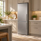 FORNO Custodia 23.4" 10.3 cu. ft. Left Swing Refrigerator with Bottom Freezer and Ice Maker in Stainless Steel, FFFFD1766-24LS