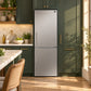 FORNO Custodia 23.4" 10.3 cu. ft. Right Swing Refrigerator with Bottom Freezer in Stainless Steel, FFFFD1766-24RS
