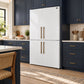 FORNO Custodia 46.8" 20.6 cu. ft. Refrigerator with Bottom Freezer and Ice Maker in White with Antique Brass Accents, FFFFD1766-48WHT