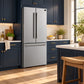 FORNO Gallipoli 30" 17.5 cu. ft. French Door Refrigerator in Stainless Steel with Ice Maker, FFFFD1974-31SB