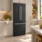 FORNO Espresso Gallipoli 30" 17.5 Cu. Ft. Refrigerator with Ice Maker in Black with Stainless Steel Handles, FFFFD1974-31BLK