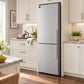 FORNO Guardia 23.4" 10.8 cu. ft. Left Swing Refrigerator with Bottom Freezer in Stainless Steel, FFFFD1778-24LS