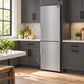 FORNO Guardia 23.4" 10.8 cu. ft. Right Swing Refrigerator with Bottom Freezer in Stainless Steel, FFFFD1778-24RS
