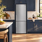 FORNO Guardia 23.4" 10.8 cu. ft. Right Swing Refrigerator with Bottom Freezer in Stainless Steel, FFFFD1778-24RS