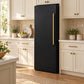 FORNO Maderno 28" 13.6 cu. ft. Left Swing Convertible Upright Freezer/Refrigerator in Black with Antique Brass Handle, FFFFD1722-28BLK-LS