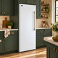 FORNO Maderno 28" 13.6 cu.ft. Left Swing Built-In Convertible Refrigerator/Freezer in White with Antique Brass Handle, FFFFD1722-28WHT-LS