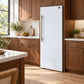 FORNO Maderno 28" 13.6 cu.ft. Right Swing Built-In Convertible Refrigerator/Freezer in White with Antique Brass Handle, FFFFD1722-28WHT-RS