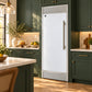 FORNO Maderno 32" 13.6 cu.ft. Left Swing Built-In Convertible Refrigerator/Freezer in White with Antique Brass Handle and Grill Trim, FFFFD1722-32LSG-WHT