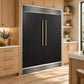 FORNO Maderno 60" 27.2 cu. ft. Convertible Refrigerator and Freezer with Grill Trim Kit in Black with Antique Brass Handles, FFFFD1722-60SG-BLK