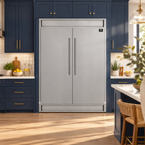 FORNO Maderno 60" 27.2 cu.ft. Convertible Refrigerator and Freezer with Modern Trim Kit, FFFFD1722-60S