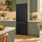 FORNO Espresso Milano 31" 17.2 cu. ft. Left Swing Refrigerator and Bottom Freezer with Ice Maker in Black and Antique Brass Handles, FFFFD1786-31BLK