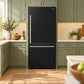 FORNO Espresso Milano 31" 17.2 cu. ft. Right Swing Refrigerator and Bottom Freezer in Black with Stainless Steel Handles, FFFFD1785-31BLK