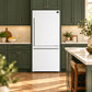 FORNO Espresso Milano 31" 17.2 cu. ft. Right Swing Refrigerator and Bottom Freezer in White with Stainless Steel Handles, FFFFD1785-31WHT