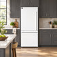 FORNO Espresso Milano 31" 17.2 cu. ft. Left Swing Refrigerator and Bottom Freezer with Ice Maker in White and Stainless Steel Handles, FFFFD1786-31WHT