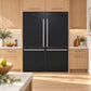FORNO Espresso Milano 62" 34.4 cu. ft. Side-By-Side Refrigerator with Ice Maker in Black with Stainless Steel Accents, FFFFD1787-60BLK