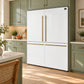 FORNO Espresso Milano 62" 34.4 cu. ft. Side-By-Side Refrigerator with Ice Maker in White with Antique Brass Accents, FFFFD1787-60WHT