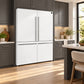 FORNO Espresso Milano 62" 34.4 cu. ft. Side-By-Side Refrigerator with Ice Maker in White with Stainless Steel Accents, FFFFD1787-60WHT