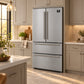 FORNO Moena 36" 19.2 cu. ft. Counter Depth Refrigerator with Ice Maker in Stainless Steel, FFRBI1820-36SB