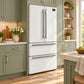 FORNO Espresso Moena 36" 19.2 cu. ft. Counter Depth Refrigerator with Ice Maker in White with Stainless Steel Handles, FFRBI1820-36WHT