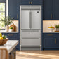 FORNO Moena 40" 19.2 cu. ft. French Door Built-In Refrigerator in Stainless Steel with Ice Maker and Grill Trim Kit, FFRBI1820-40SG