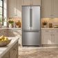 FORNO Rivello 36" French Door Standard Depth Refrigerator with Water and Ice Dispenser in Stainless Steel, FFFFD1783-36S
