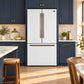 FORNO Rivello 36" French Door Standard Depth Refrigerator with Water and Ice Dispenser in White with Antique Brass Accents, FFFFD1783-36WHT