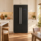 FORNO Espresso Salerno 33" 15.6 cu. ft. Refrigerator in Black with Stainless Steel Handles, FFRBI1805-33BLK