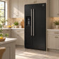 FORNO Espresso Salerno 36" 20 cu. ft. Side-By-Side Refrigerator with Water and Ice Dispenser in Black with Stainless Steel Handles