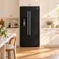 FORNO Espresso Salerno 36" 20 cu. ft. Side-By-Side Refrigerator with Water and Ice Dispenser in Black with Stainless Steel Handles