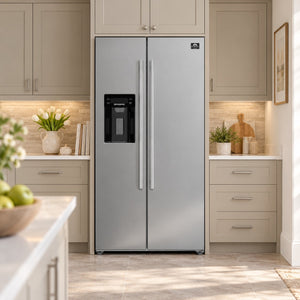 FORNO Salerno 36" 20 cu. ft. Side-by-Side Refrigerator with Water and Ice Dispenser, FFRBI1844-36SB