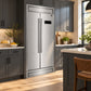 FORNO Salerno 37" 15.6 cu. ft. Side-by-Side Built-In Refrigerator in Stainless Steel and Modern Trim Kit, FFRBI1805-37MG