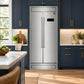 FORNO Salerno 37" 15.6 cu. ft. Side-by-Side Built-In Refrigerator in Stainless Steel and Modern Trim Kit, FFRBI1805-37MG