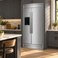 FORNO Salerno 40" 20 cu. ft. Side-by-Side Built-In Refrigerator with Water and Ice Dispenser and Modern Trim Kit, FFRBI1844-40MG