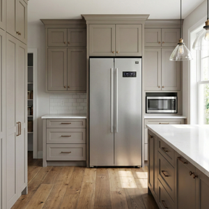 FORNO Salerno 33" 15.6 cu. ft. Side-by-Side Built-In Refrigerator in Stainless Steel, FFRBI1805-33SB