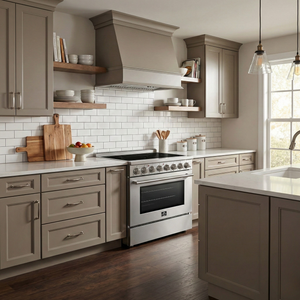 FORNO Paolo 36" 5.44 cu. ft. Freestanding Electric Range with True Convection Oven in Stainless Steel, FFSEL6011-36