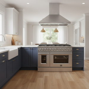 FORNO Galiano 48" 6.58 cu. ft. Dual Fuel Range with 8 Italian Burners in Stainless Steel, FFSGS6156-48