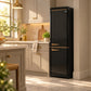 FORNO Storico 22" 9 cu. ft. Retro Refrigerator in Black with Copper Accents, FFFFD1745-22BLK