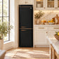 FORNO Storico 22" 9 cu. ft. Retro Refrigerator in Black with Copper Accents, FFFFD1745-22BLK
