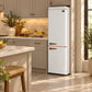 FORNO Storico 22" 9 cu. ft. Retro Refrigerator in White with Copper Accents, FFFFD1745-22WHT