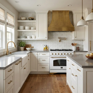 FORNO Antico 36" 4.5 cu. ft. Dual Fuel Range with 6 Sealed Burners in White with Antique Brass Accents, FFSGS6113-36WHT