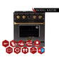Kucht 30" 4.2 cu. ft. 4 Burner Natural Gas Dual Fuel Range in Titanium Stainless Steel with Digital Thermostat